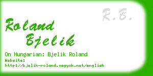 roland bjelik business card